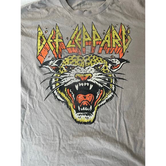 Def Leppard 2023 Leopard Tour Graphic T-Shirt Gray M - Picture 5 of 6
